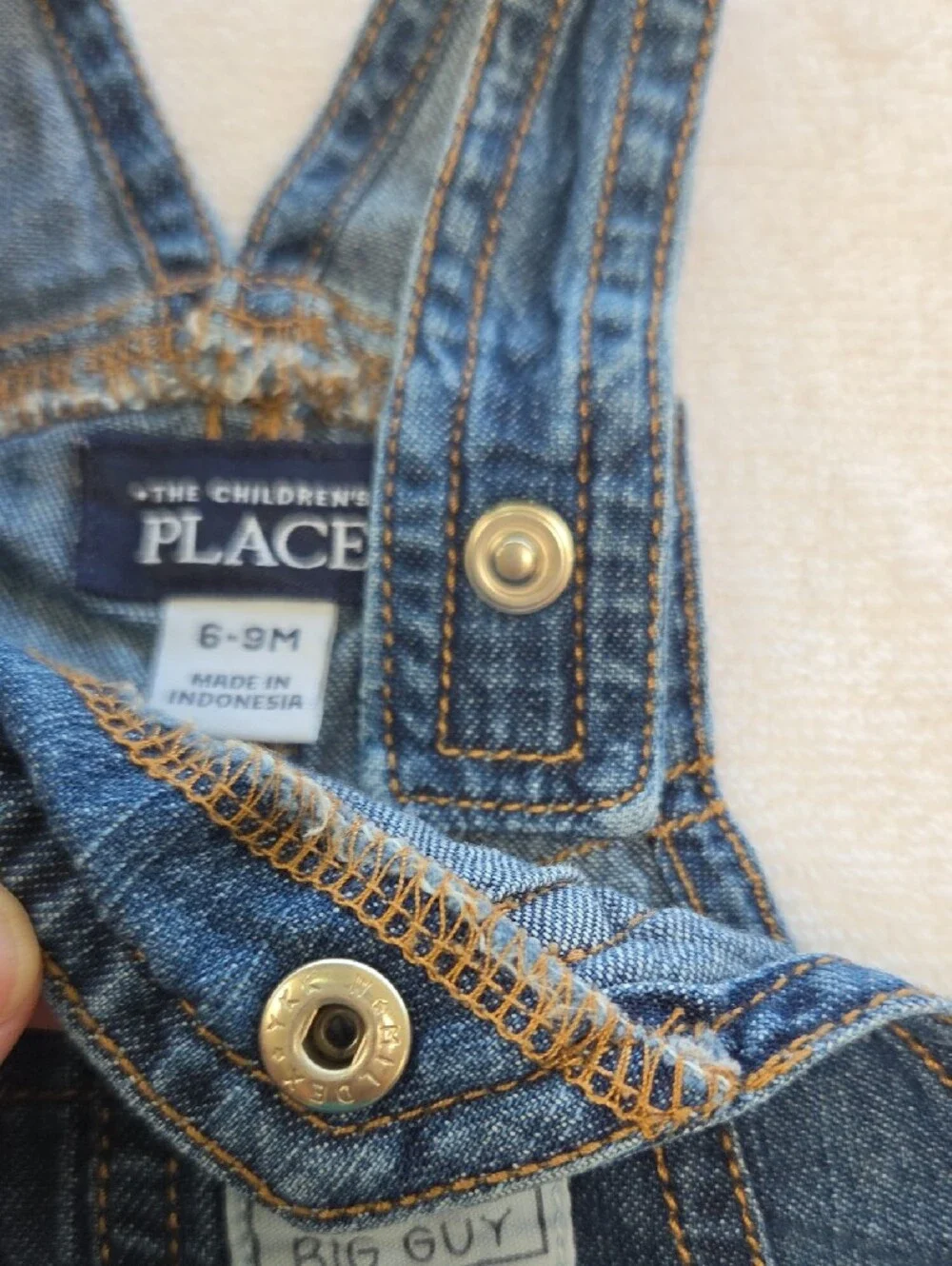 The Children's Place Blue Denim Short Overalls Sz 6m